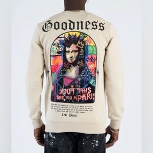 NWT LEFT POINT MENS MONA CREW NECK SWEATER- SMALL